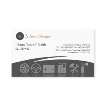 Car Service Icons Black Business Card