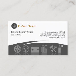 Car Service Icons Black Business Card Visitenkarte
