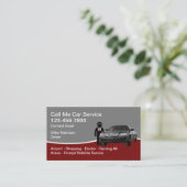 Car Service Uber Driver Business Cards Visitenkarte (Stehend Vorderseite)