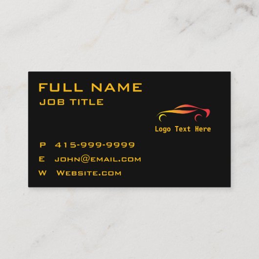 Car Service Visitenkarte (Rückseite)