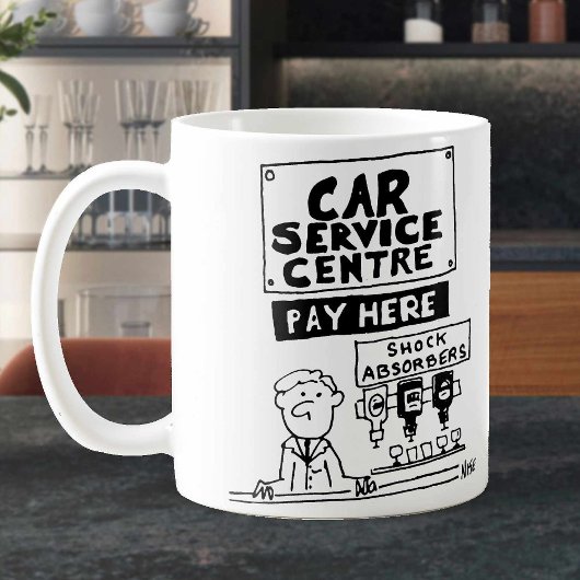 Car Servicecenter Payment Desk Kaffeetasse