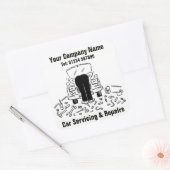 Car Servicing & Repairs Business-Aufkleber Quadratischer Aufkleber (Umschlag)