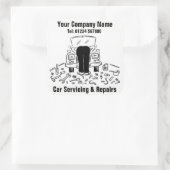 Car Servicing & Repairs Business-Aufkleber Quadratischer Aufkleber (Tasche)