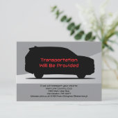 Car Servise Party Bus Card Transport SUV Begleitkarte (Stehend Vorderseite)
