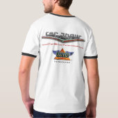 Car Show-Fernsehen mit farbigem Kragen T-Shirt (Rückseite)