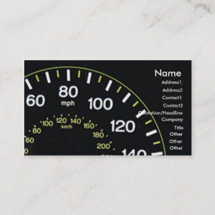 Car Speedo Business Card Visitenkarte