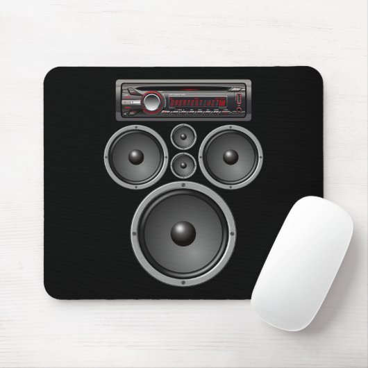CAR STEREO LAUTSPRECHER SYSTEM AUDIO HALLOWEEN KOS MOUSEPAD (Mit Mouse)