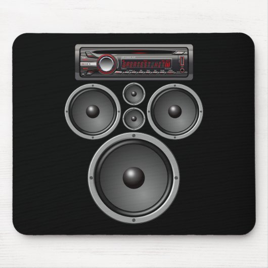 CAR STEREO LAUTSPRECHER SYSTEM AUDIO HALLOWEEN KOS MOUSEPAD (Vorne)
