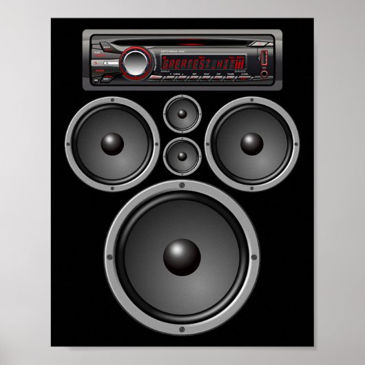 Car Stereo Lautsprecher System Audio Halloween Kos Poster (Vorne)