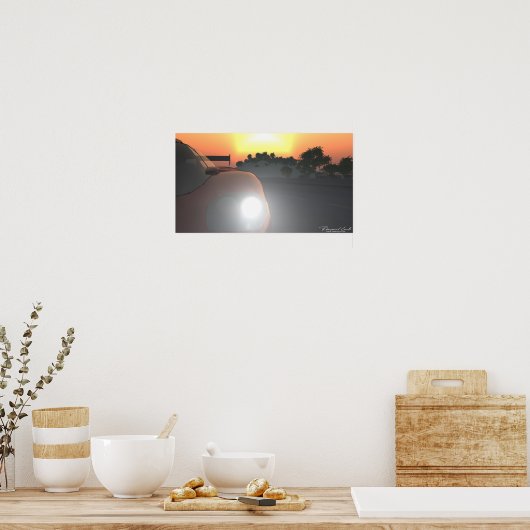 Car Sunset Poster (Küche)