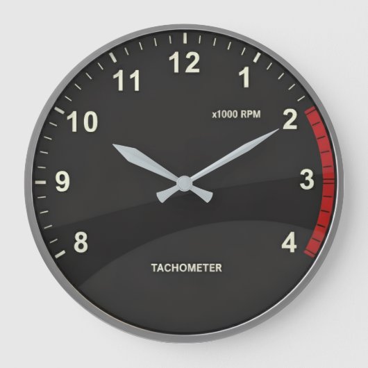 Car Tachometer Clock for Auto Mechanic Garage Große Wanduhr (Vorderseite)