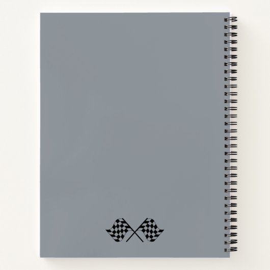 Car Themed Personalisiert Notebook Notizblock (Rückseite)