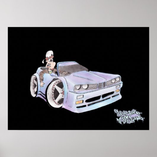 CAR TOON BMW Druck/Poster Poster (Vorne)
