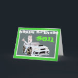 CAR TOON SON Geburtstagskarte Karte<br><div class="desc">GLÜCKLICHER GEBURTSTAGSSOHN NACH Splangle</div>