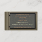 Car Trim Design Brown Business Card Template 10 Visitenkarte (Rückseite)