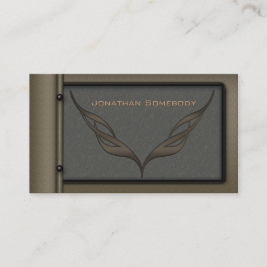 Car Trim Design Brown Business Card Template 10 Visitenkarte (Vorderseite)