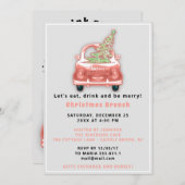 Car Truck Frohe Weihnachts Brunch Dinner Blush Einladung (Vorne/Hinten)