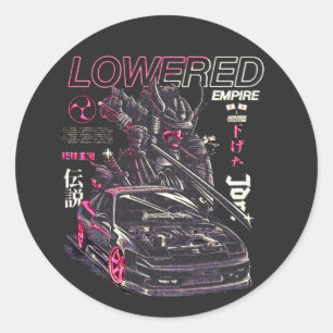 Car Tuning Japans Kultur Runder Aufkleber