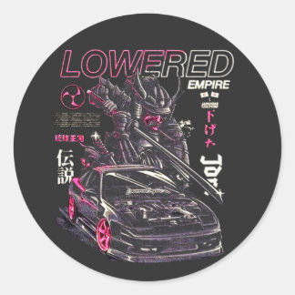Car Tuning Japans Kultur Runder Aufkleber