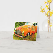 Car Vintag Rustic Car Jeden Anlaß Grußkarte Karte (Gelbe Blume)