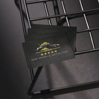 Car Wach & Auto detailing rofessional Water black Visitenkarte