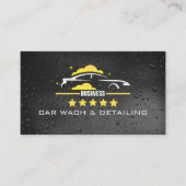 Car Wach & Auto detailing rofessional Water black Visitenkarte (Vorderseite)