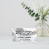 Car Wash | Auto-Reinigung Visitenkarte (Stehend Vorderseite)