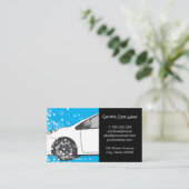 Car Wash | Automobil | Blasen Visitenkarte (Stehend Vorderseite)