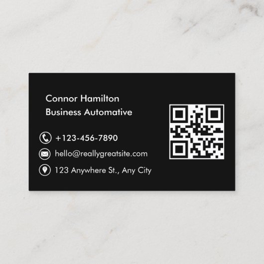 Car Wash Berufliches Auto im Detail QR-Code Visitenkarte (Rückseite)