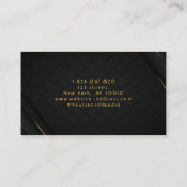 Car Wash Black & Gold Visitenkarte (Rückseite)