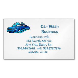 Car Wash Business Magnetische Visitenkarte