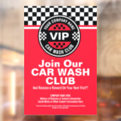 Car Wash Club - Racing Checkered Flag Prämien Fensteraufkleber (Blatt 2)