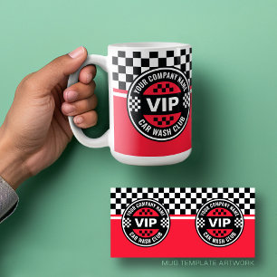 Car Wash Club - Racing Checkered Flag Prämien Kaffeetasse