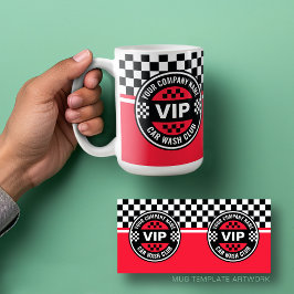 Car Wash Club - Racing Checkered Flag Prämien Kaffeetasse
