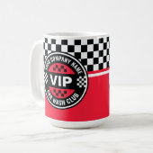 Car Wash Club - Racing Checkered Flag Prämien Kaffeetasse (Vorderseite Links)
