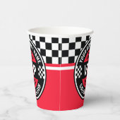 Car Wash Club - Racing Checkered Flag Prämien Pappbecher (Rechts)