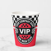 Car Wash Club - Racing Checkered Flag Prämien Pappbecher (Vorderseite)