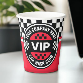 Car Wash Club - Racing Checkered Flag Prämien Pappbecher