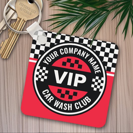 Car Wash Club - Racing Checkered Flag Prämien Schlüsselanhänger