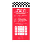 Car Wash Club - Racing Checkered Flag Prämien Werbekarte (Hinten)