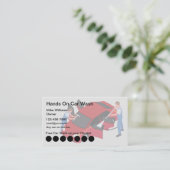 Car Wash Customer Loyalty Template Business Cards Visitenkarte (Stehend Vorderseite)