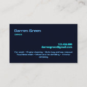 Car Wash Details Visitenkarte (Rückseite)