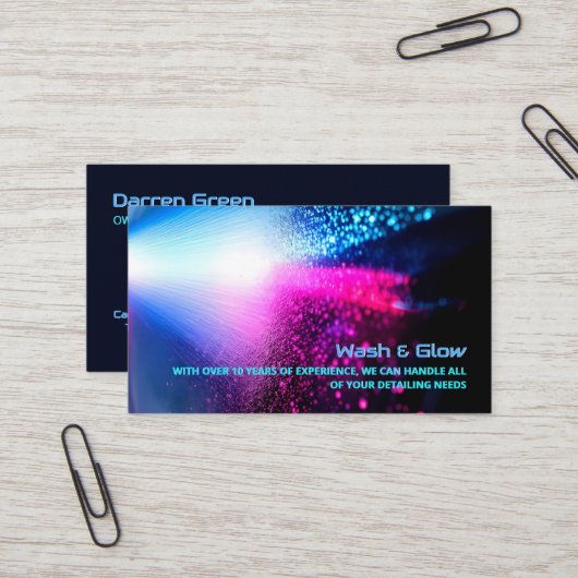 Car Wash Details Visitenkarte (Vorderseite/Rückseite Beispiel)