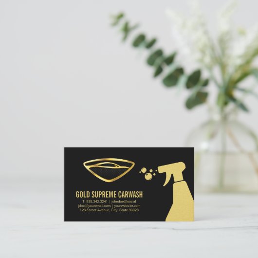 Car Wash Detection | Auto Cleaners Visitenkarte (Stehend Vorderseite)