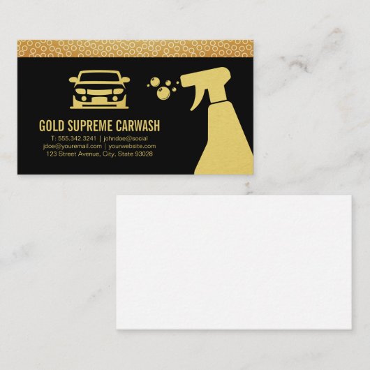 Car Wash Detection | Auto im Detail | Goldzirkel Visitenkarte (Vorne/Hinten)