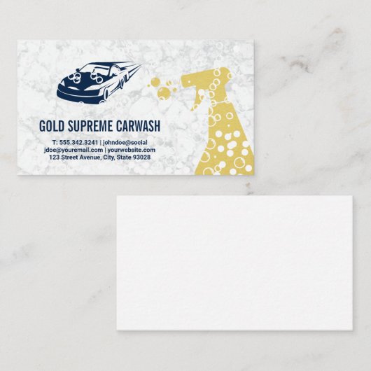 Car Wash Detection | Blasen Visitenkarte (Vorne/Hinten)