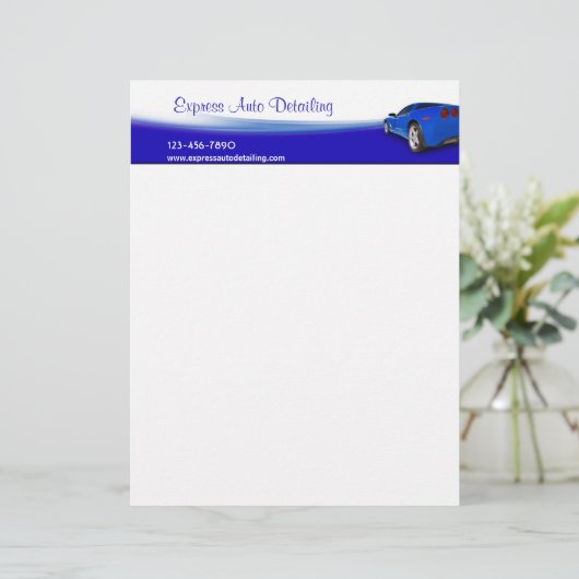 Car Wash Detection Briefkopf (Stehend Vorderseite)