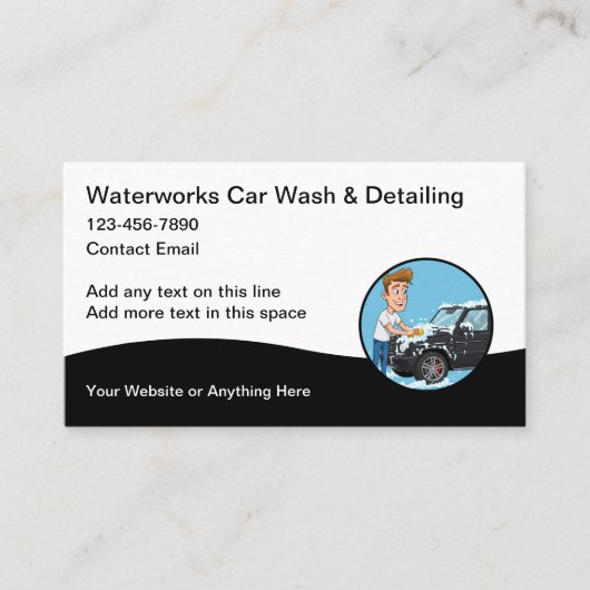 Car Wash Detection Design Business Cards Visitenkarte (Vorderseite)