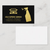 Car Wash Detection | Reinigungsservice Gold Visitenkarte (Vorne/Hinten)