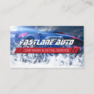 Car Wash & Detection Service Business Card Visitenkarte